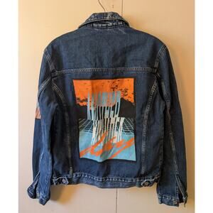 Topman Cyberpunk Blue Jean Jacket